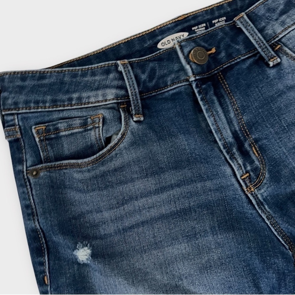 OLD NAVY Mid-Rise Pop Icon Distressed Skinny Jeans Sz 6 - Picture 6 of 15